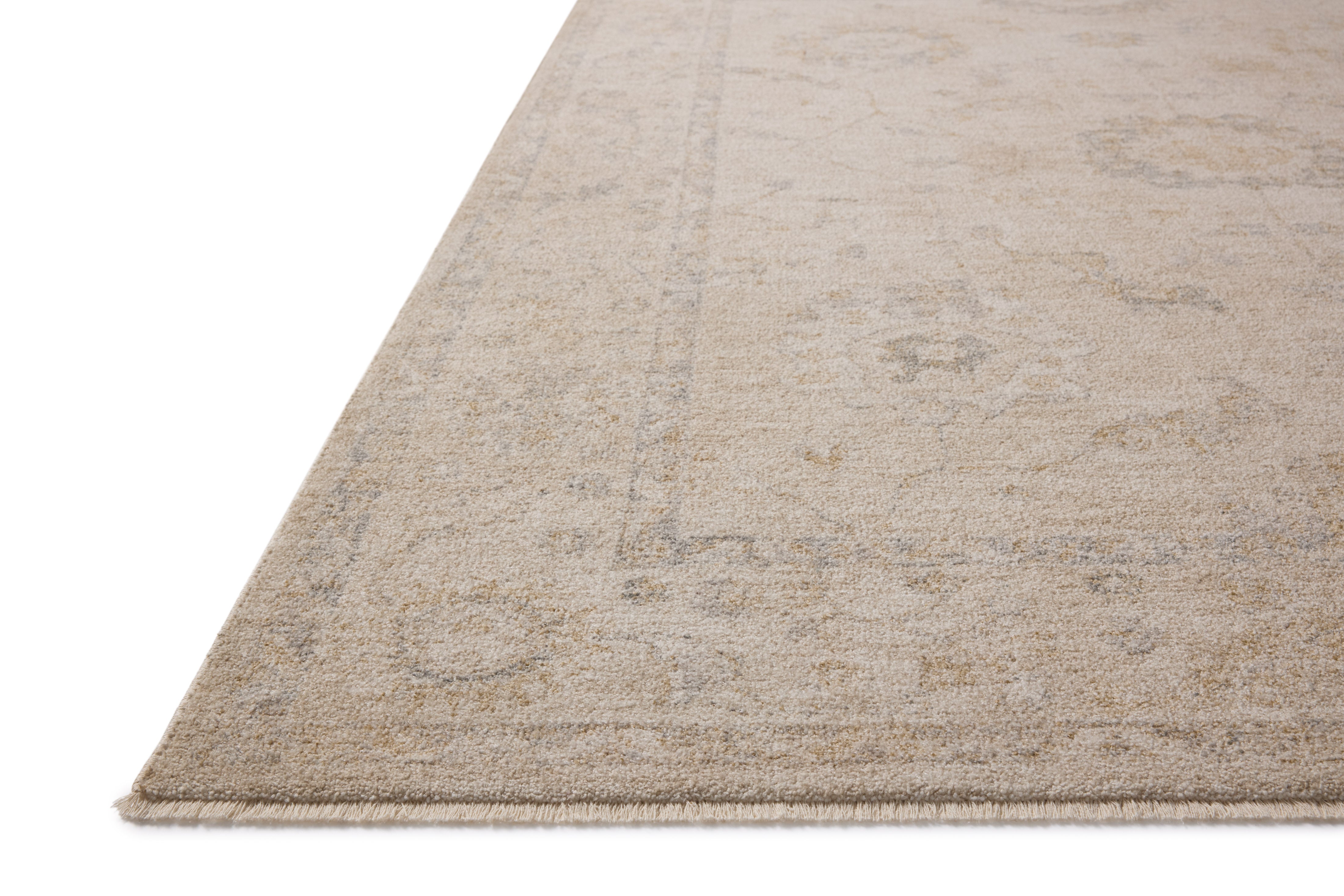 Chris Loves Julia x Loloi Louisa Oatmeal / Slate Rug RUGS - vintage inspired Loloi