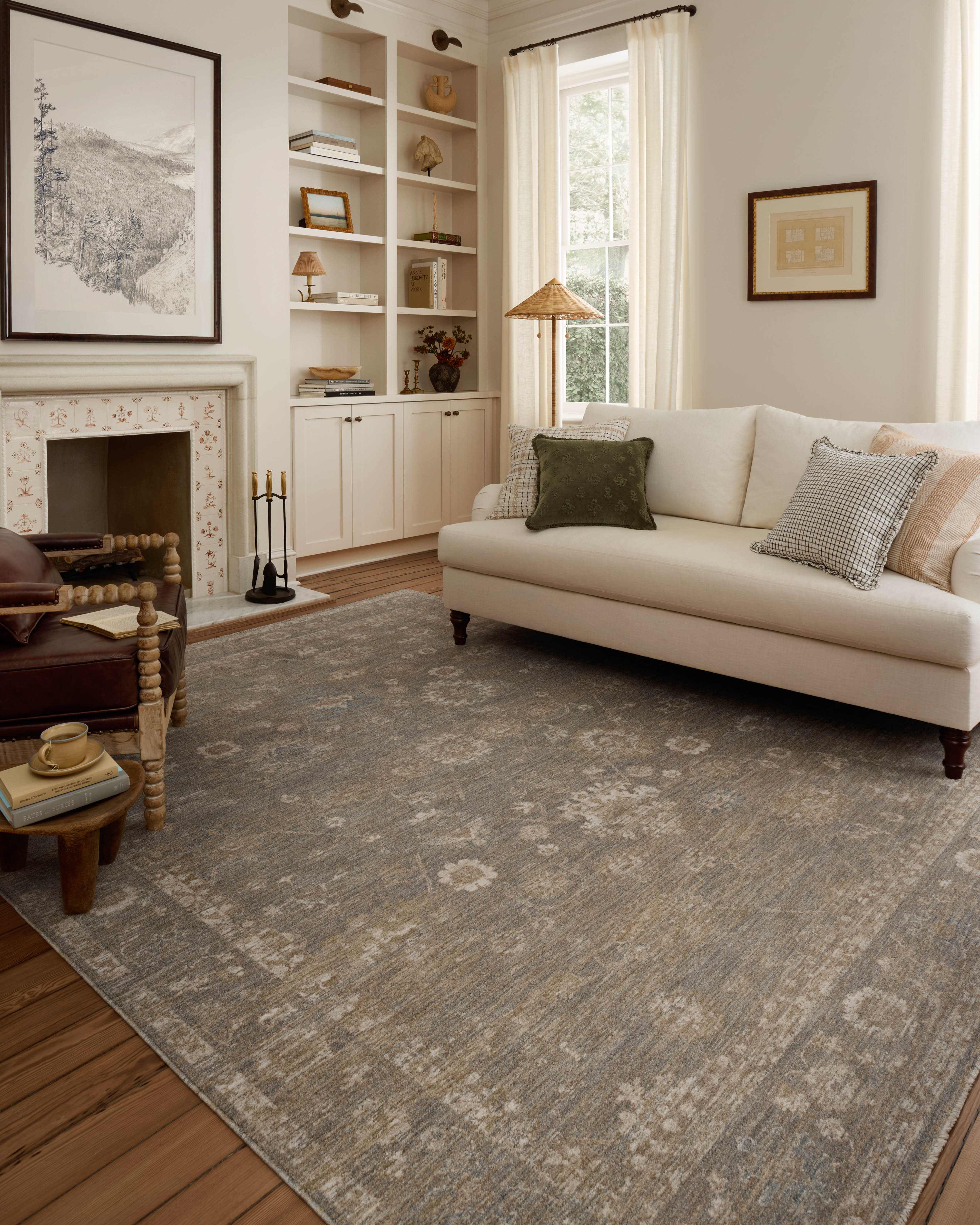 Chris Loves Julia x Loloi Louisa Lagoon / Ivory Rug RUGS - vintage inspired Loloi