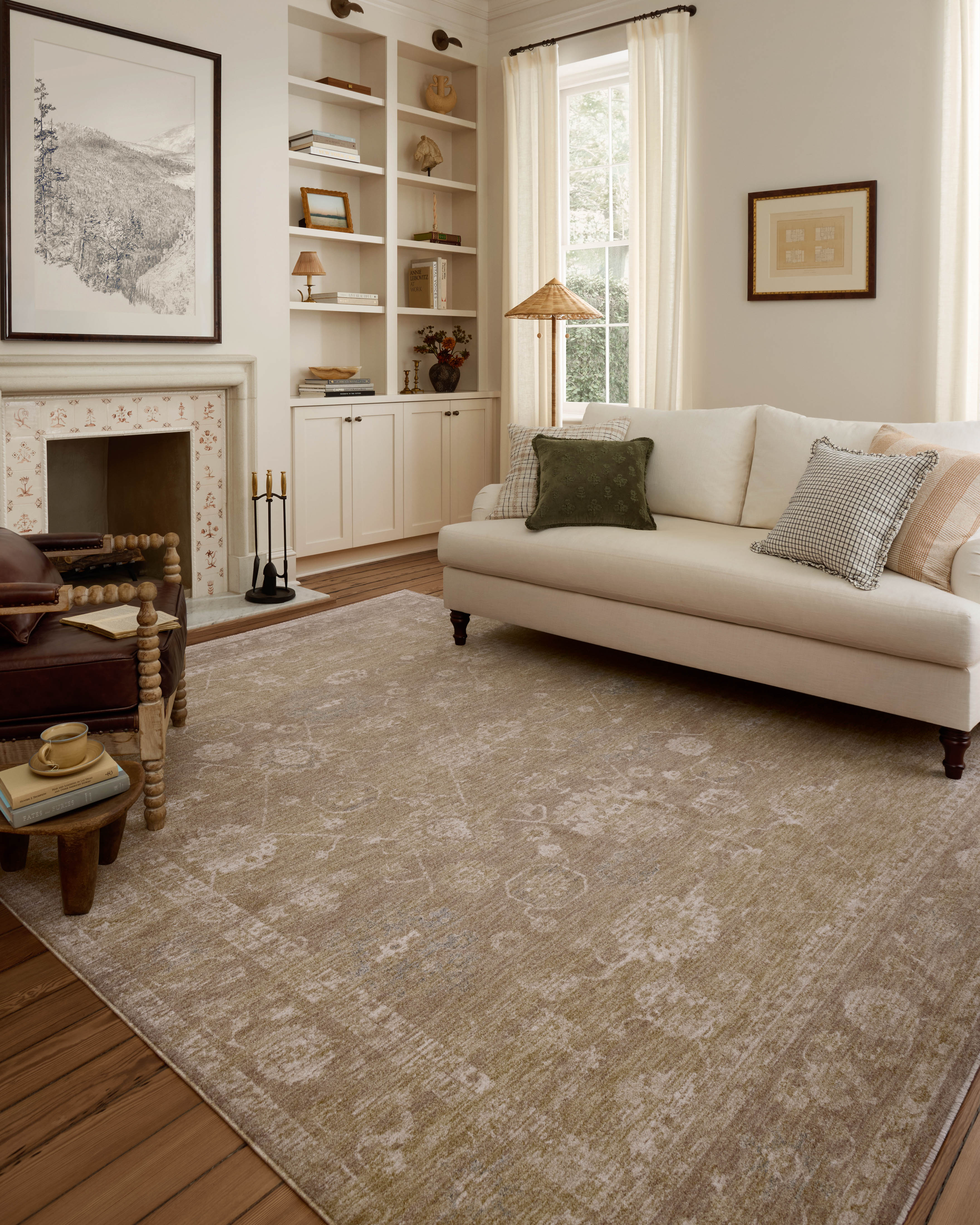 Chris Loves Julia x Loloi Louisa Taupe / Gold Rug RUGS - vintage inspired Loloi