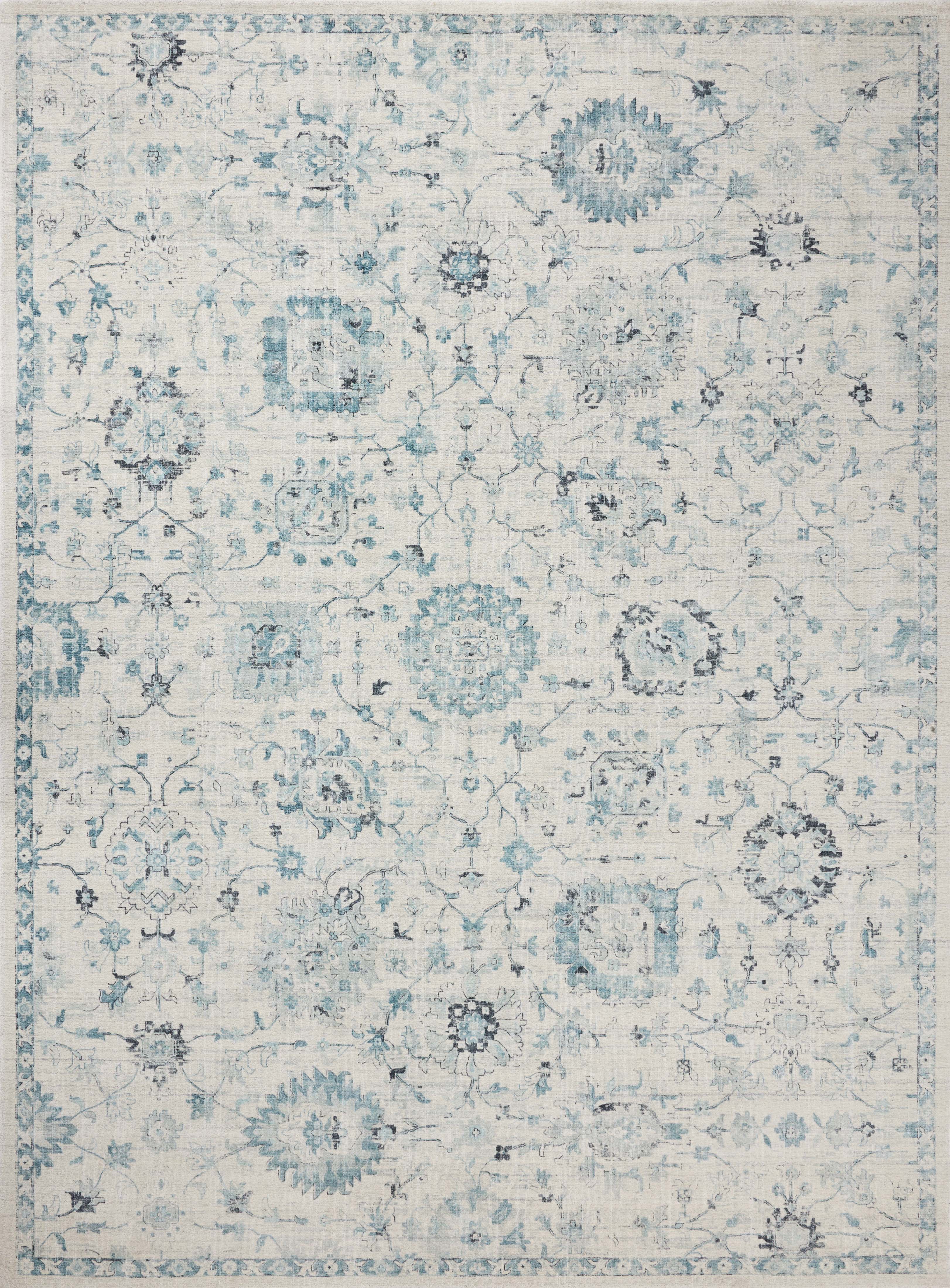 Loloi Marcella Blue / Ivory Rug RUGS-patterned Loloi