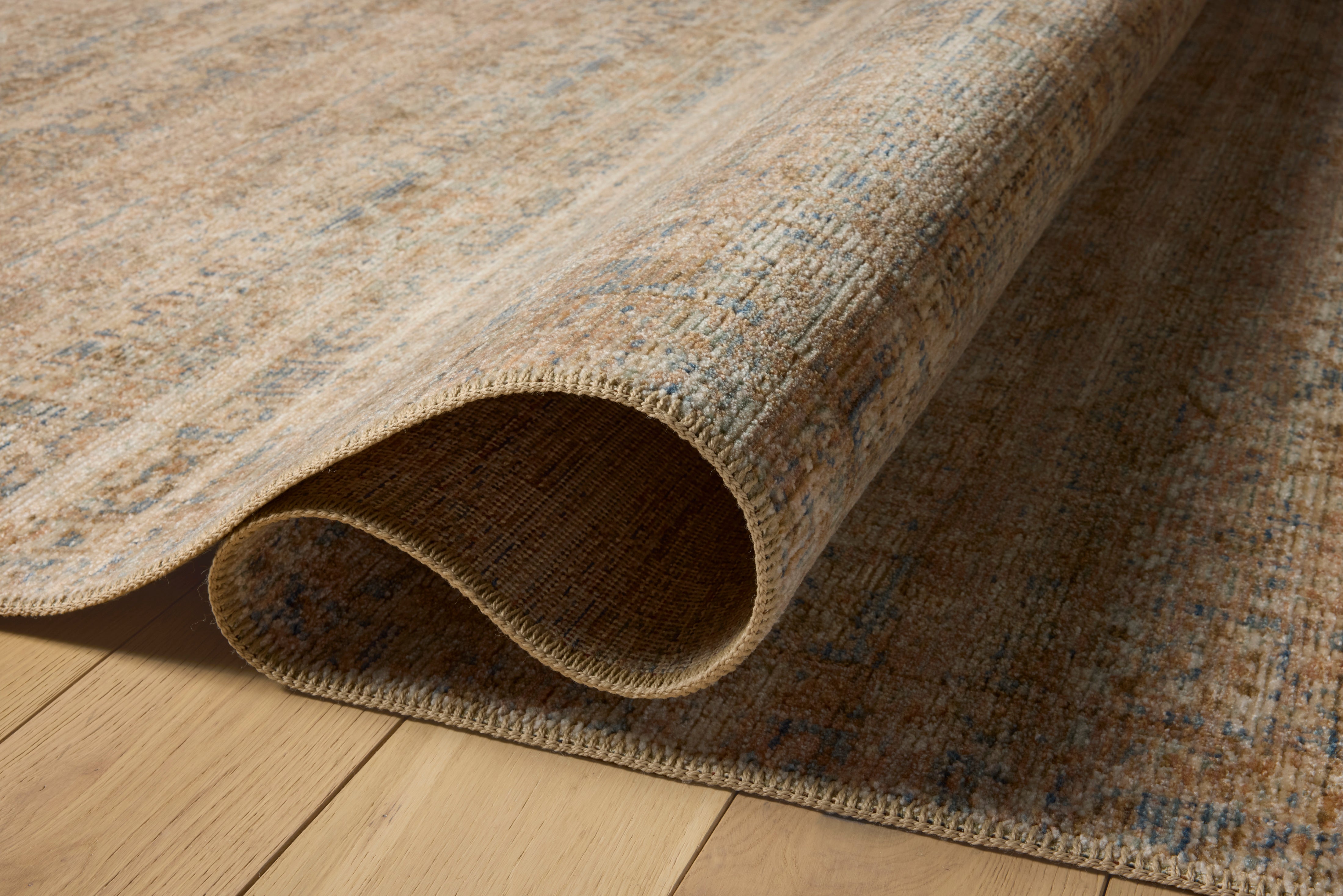 Amber Lewis x Loloi Molly Natural / Denim Rug 0-RUGS-patterned Loloi