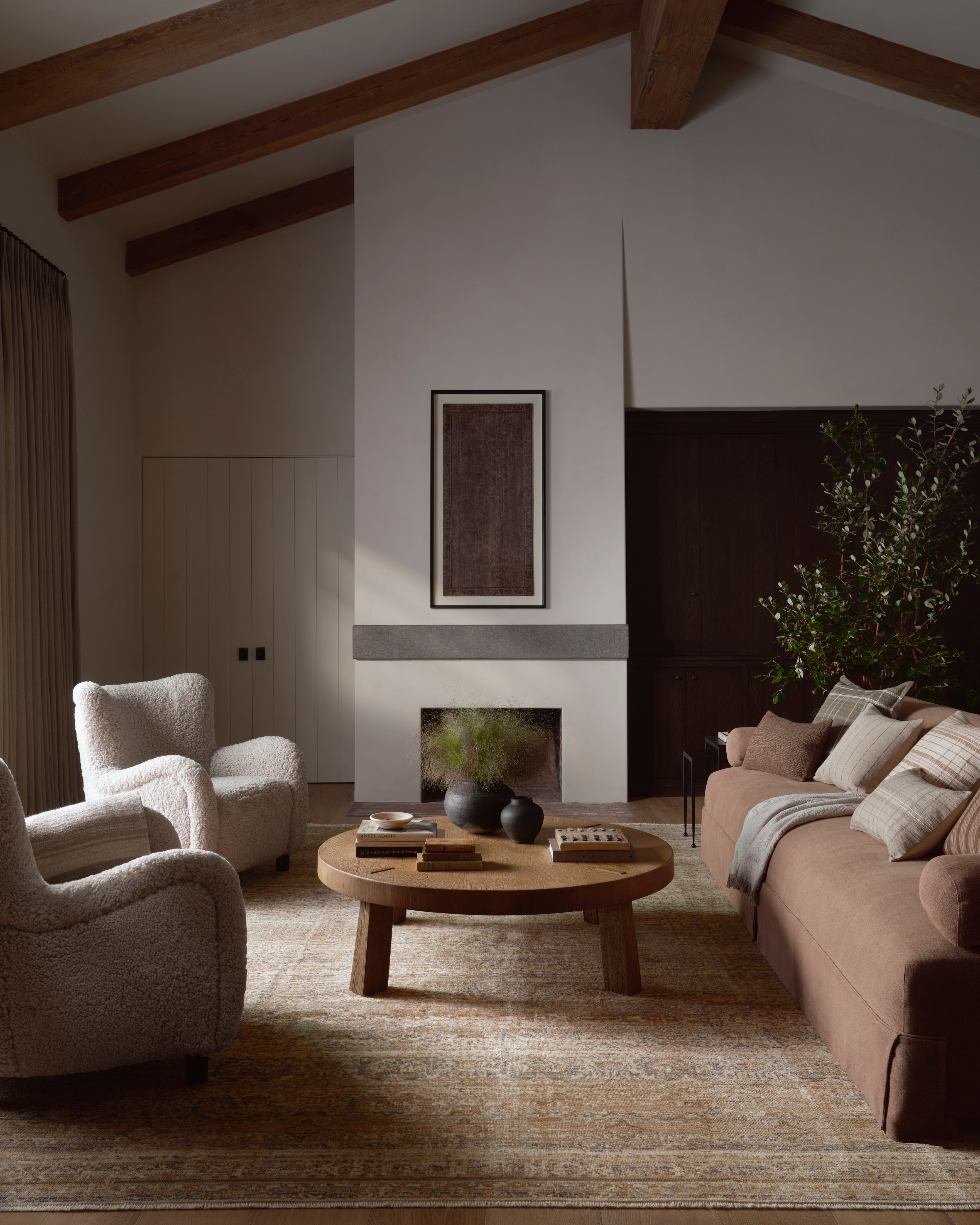 Amber Lewis x Loloi Molly Natural / Denim Rug 0-RUGS-patterned Loloi