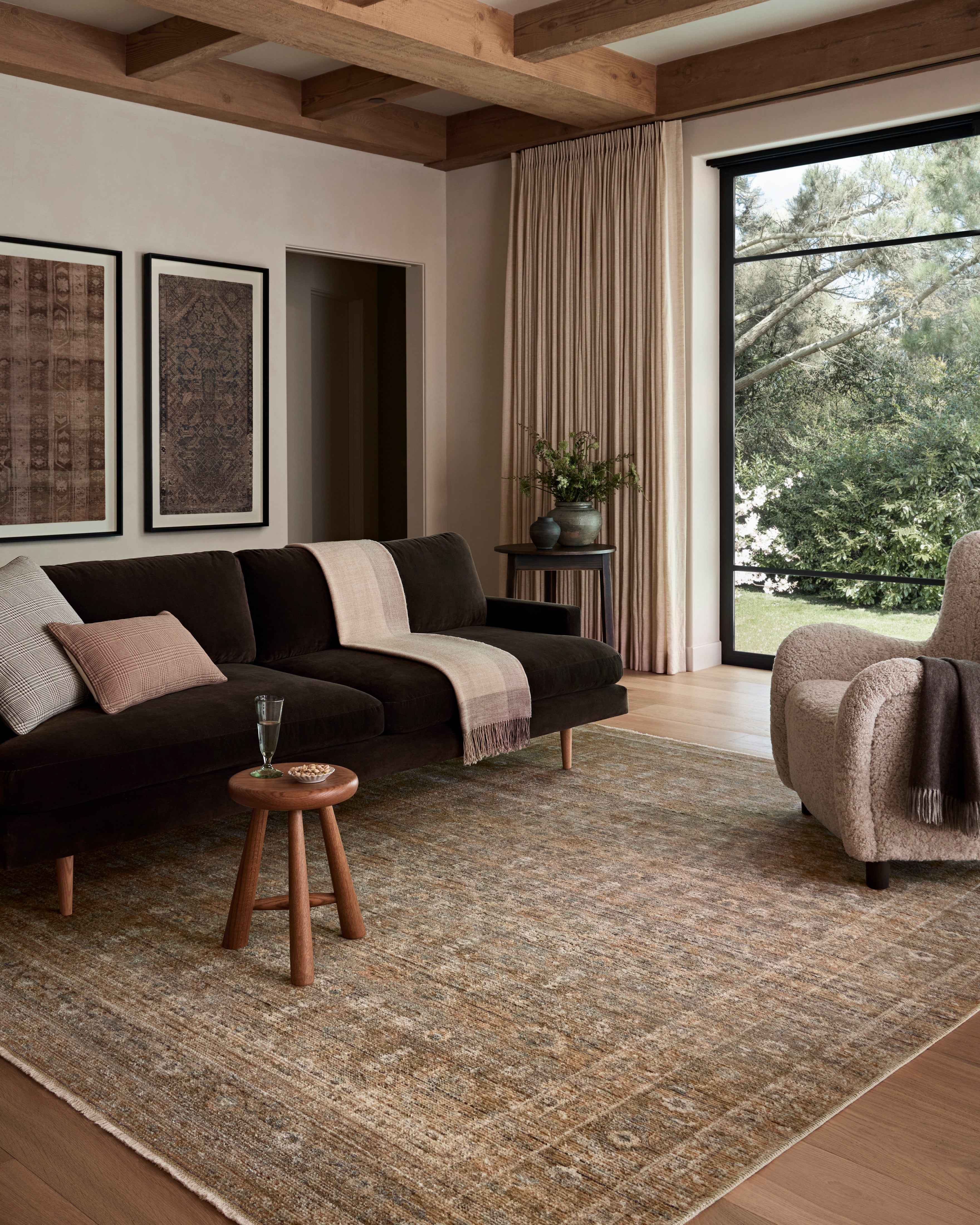 Amber Lewis x Loloi Molly Gold / Blue Rug 0-RUGS-patterned Loloi