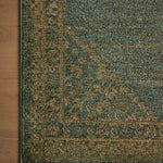 Magnolia Home by Joanna Gaines x Loloi Mona Aqua / Wheat Rug 0-RUGS-jute Loloi