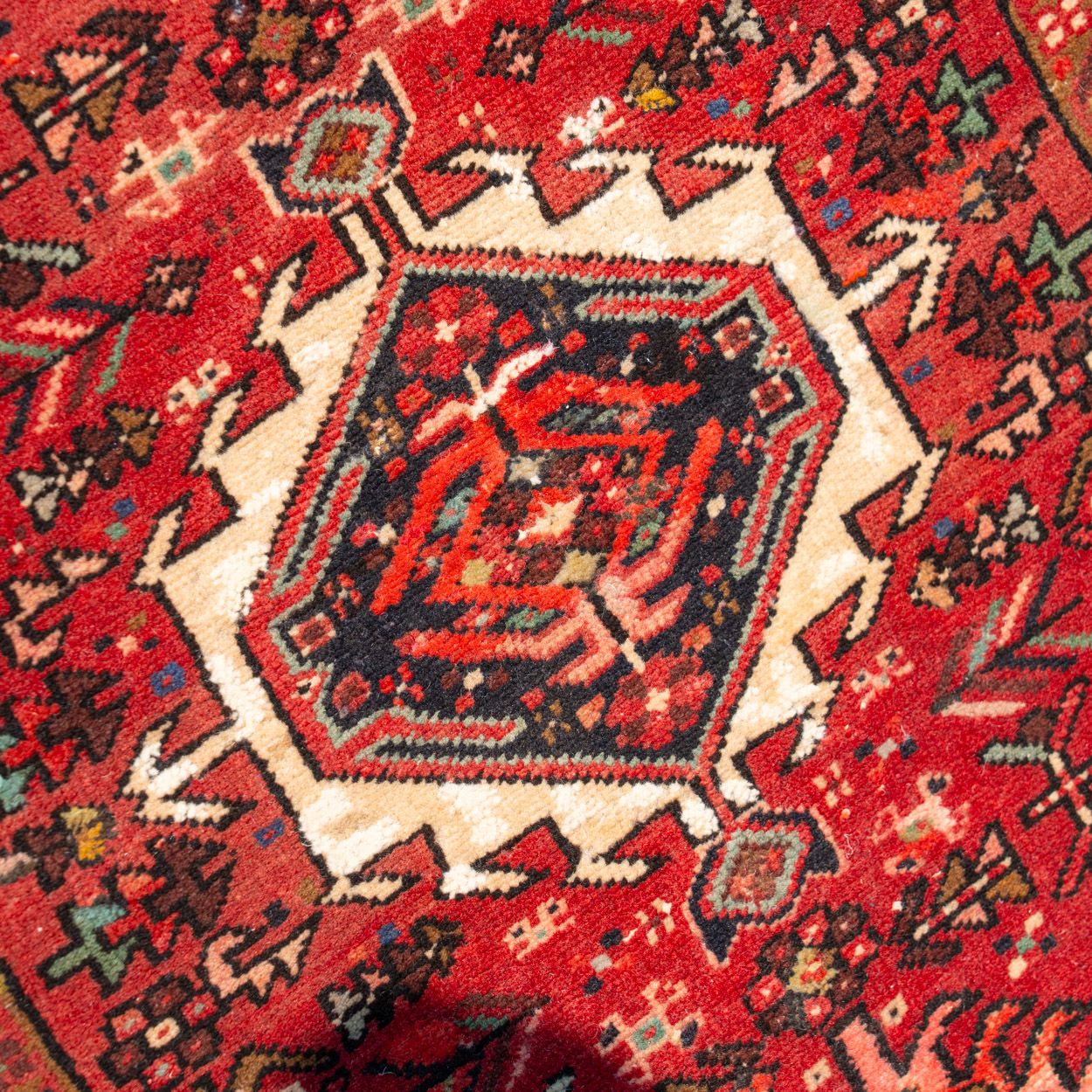 2'4" x 6'3" Vintage Persian Heriz Rug RUGS - vintage Rug & Weave Rugs