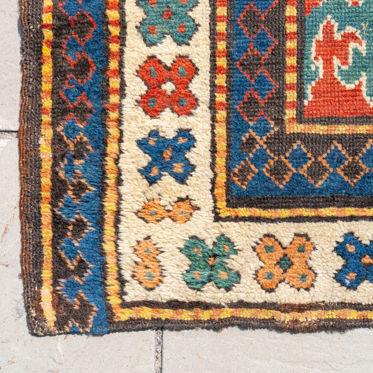 4' x 6'4" Antique Caucasian Rug RUGS - vintage Rug & Weave Rugs
