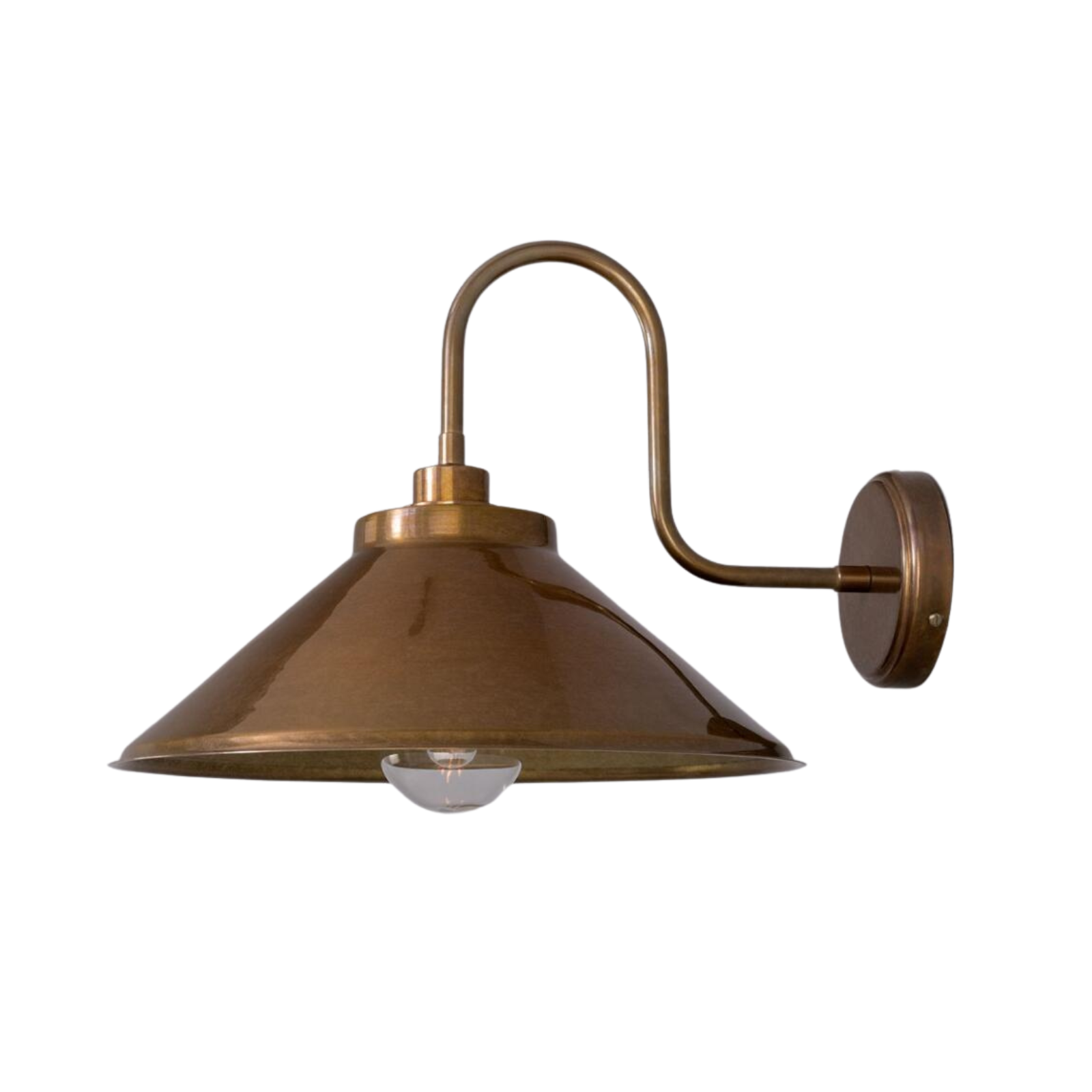 Nerissa Brass Swan Neck Sconce LIGHTING - sconce Mullan Lighting