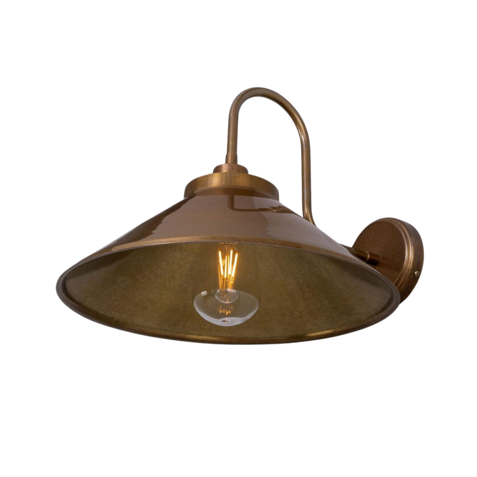 Nerissa Brass Swan Neck Sconce LIGHTING - sconce Mullan Lighting