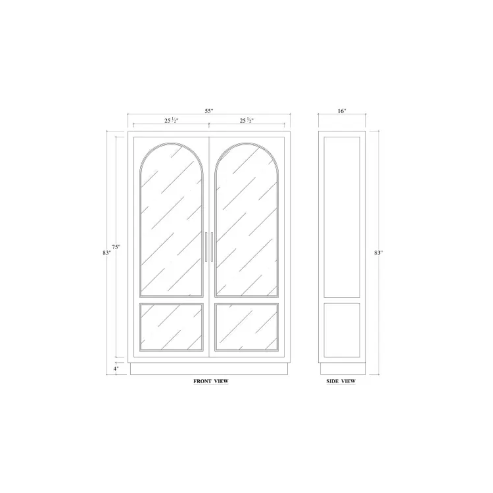 Vincent Display Cabinet 7 - FURNITURE - bookcase/cabinet Bramble