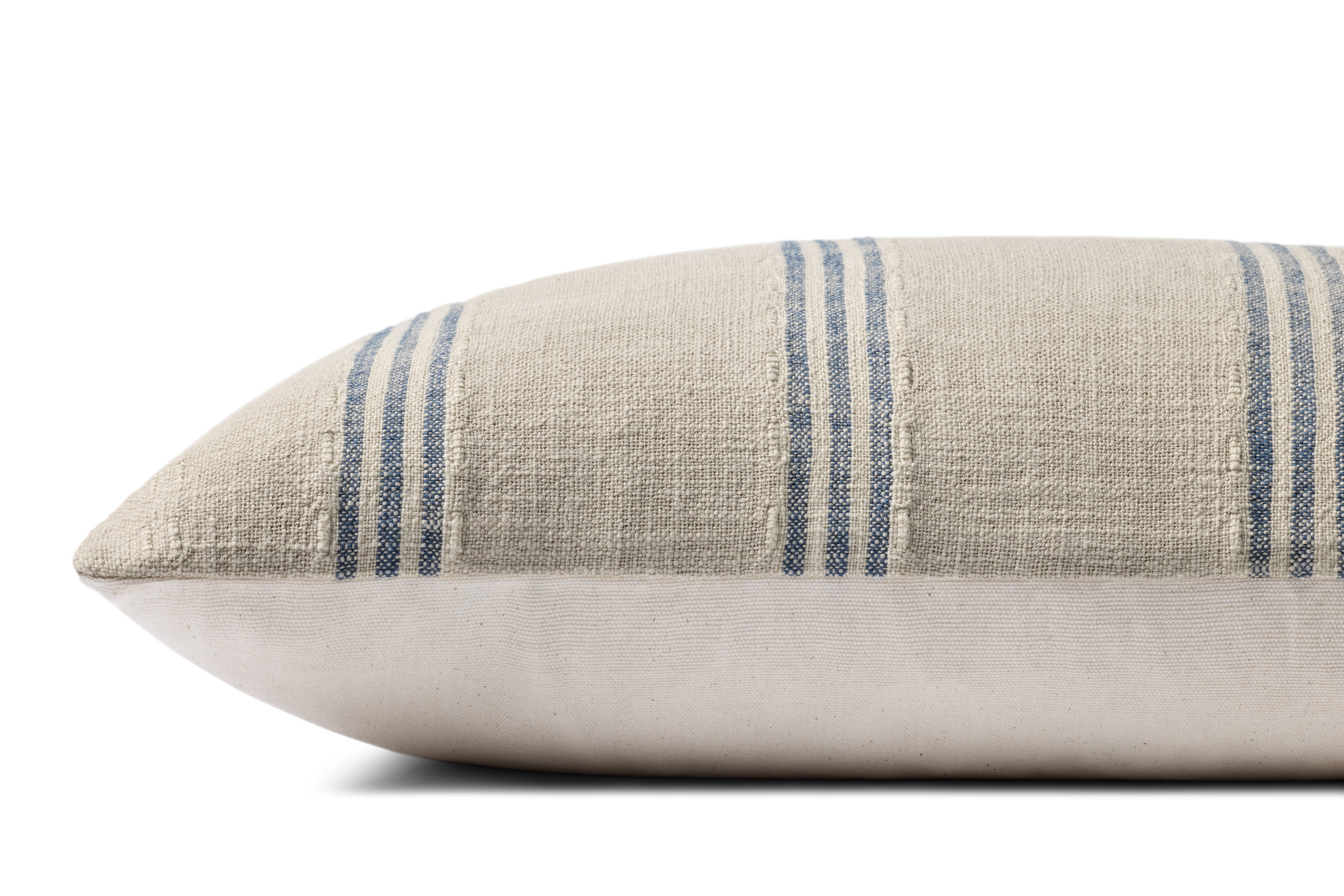 Magnolia Home by Joanna Gaines x Loloi Lincoln Natural / Blue Pillow Throw Pillows Loloi