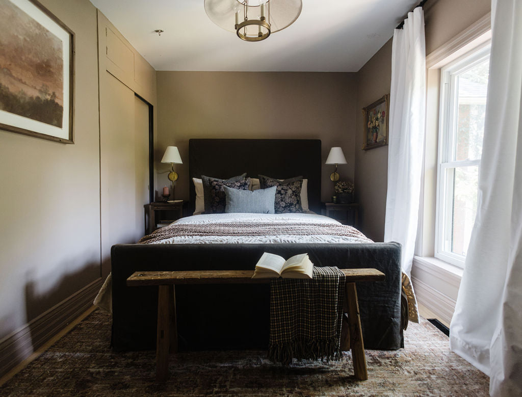 Dafne Slipcover Bed FURNITURE - bed Four Hands