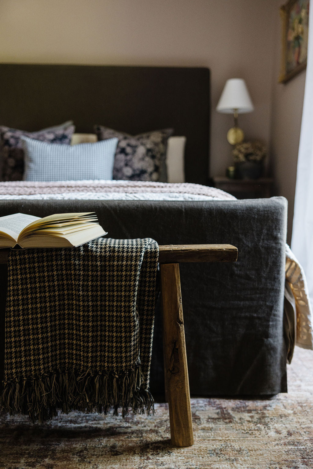 Dafne Slipcover Bed FURNITURE - bed Four Hands