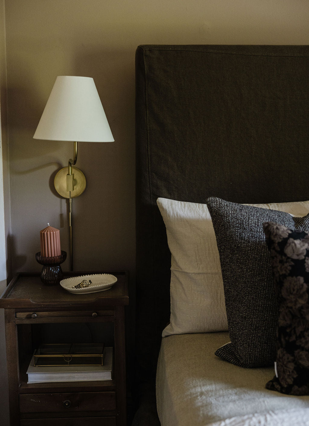 Dafne Slipcover Bed FURNITURE - bed Four Hands