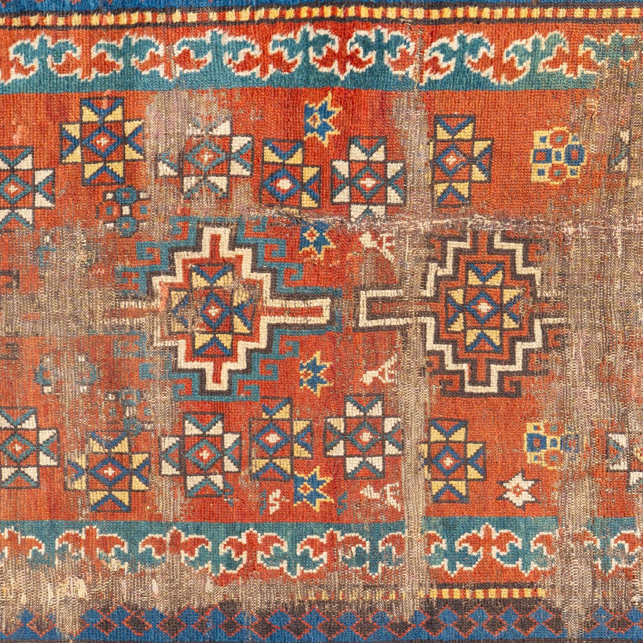 4' x 6'4" Antique Caucasian Rug RUGS - vintage Rug & Weave Rugs