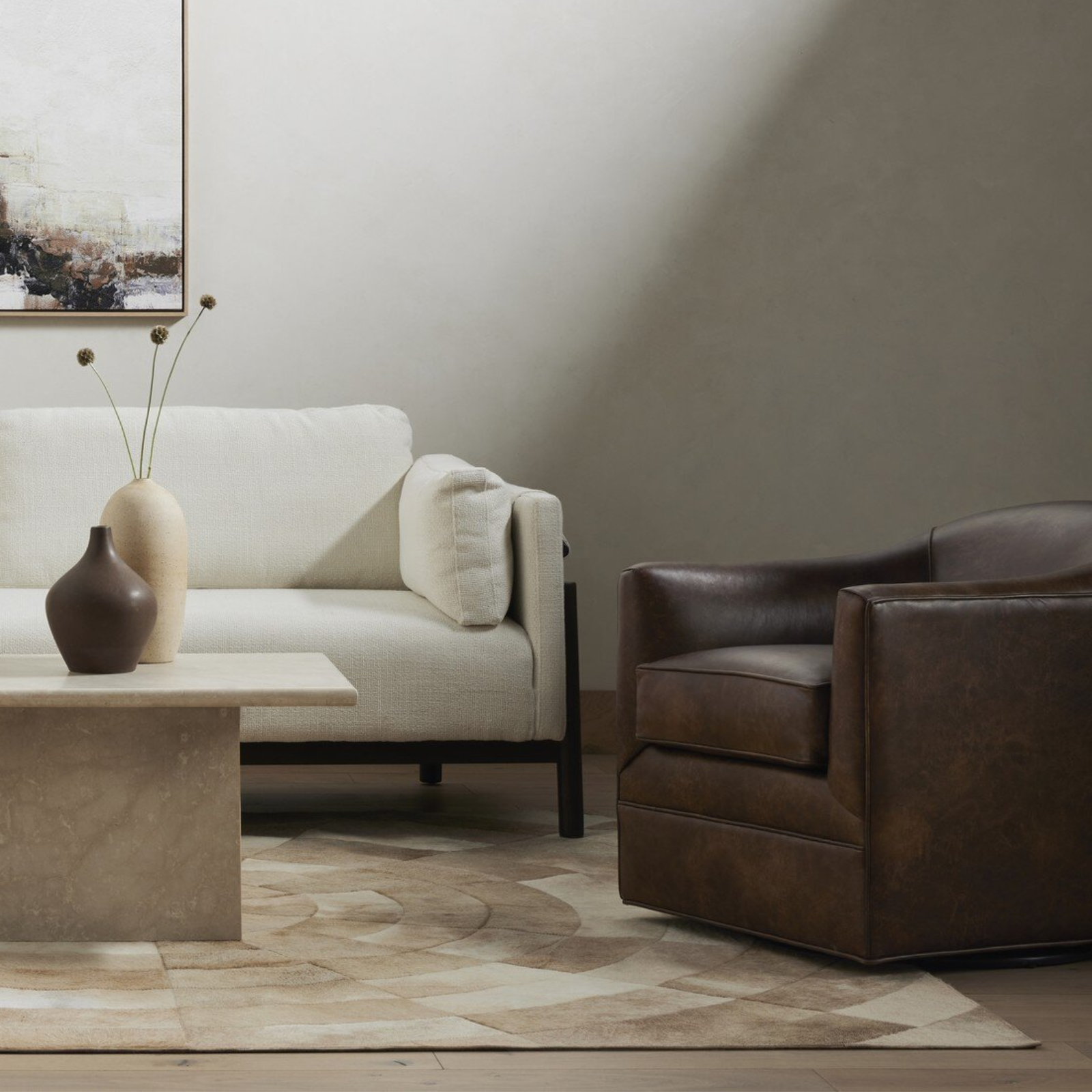 Quinlan Swivel Chair 0- FURNITURE - chair Four Hands