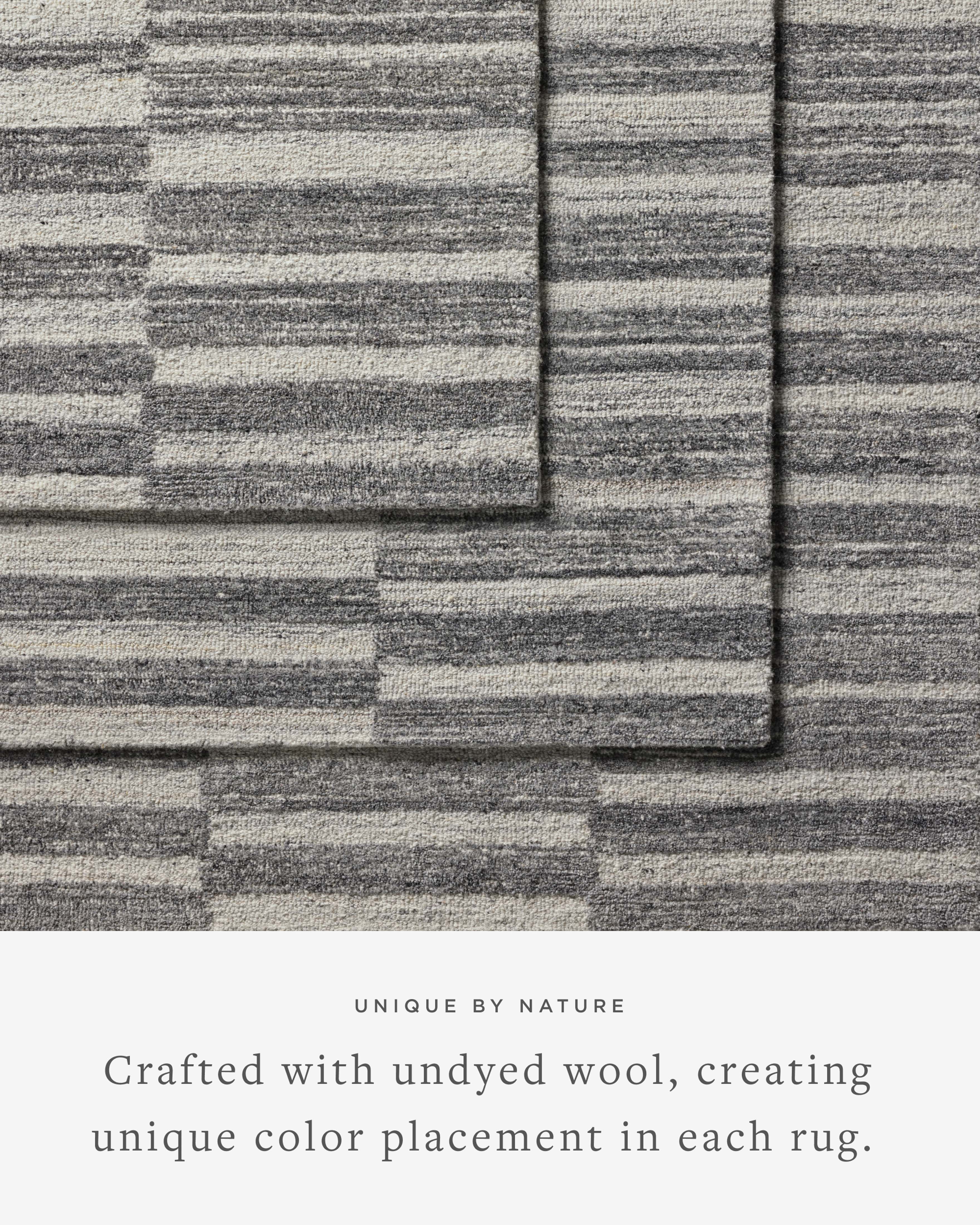 Magnolia Home by Joanna Gaines x Loloi Rae Charcoal / Mist Rug 0-RUGS-wool Loloi