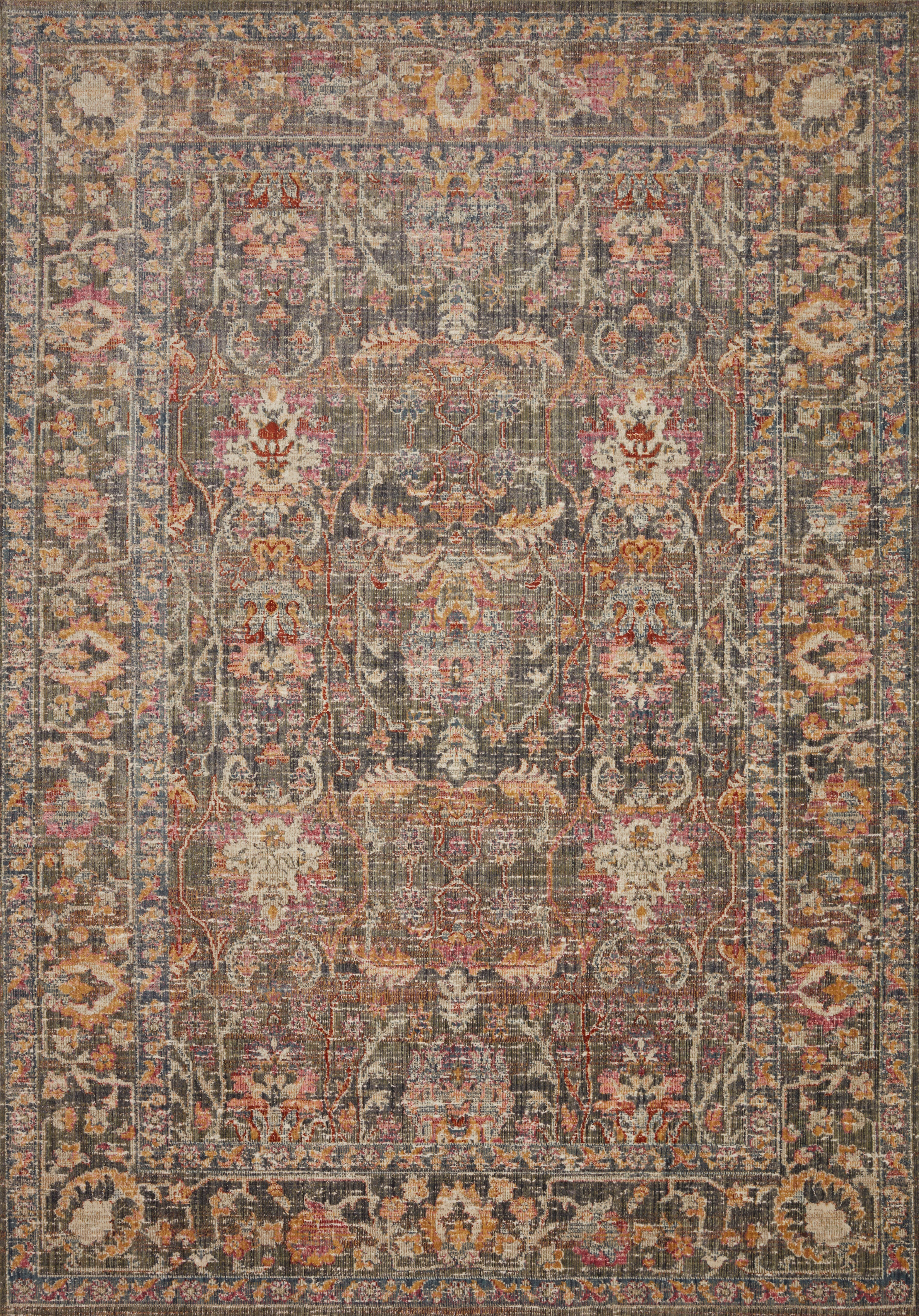 Chris Loves Julia x Loloi Rosemarie Stone / Multi Rug RUGS - patterned Loloi