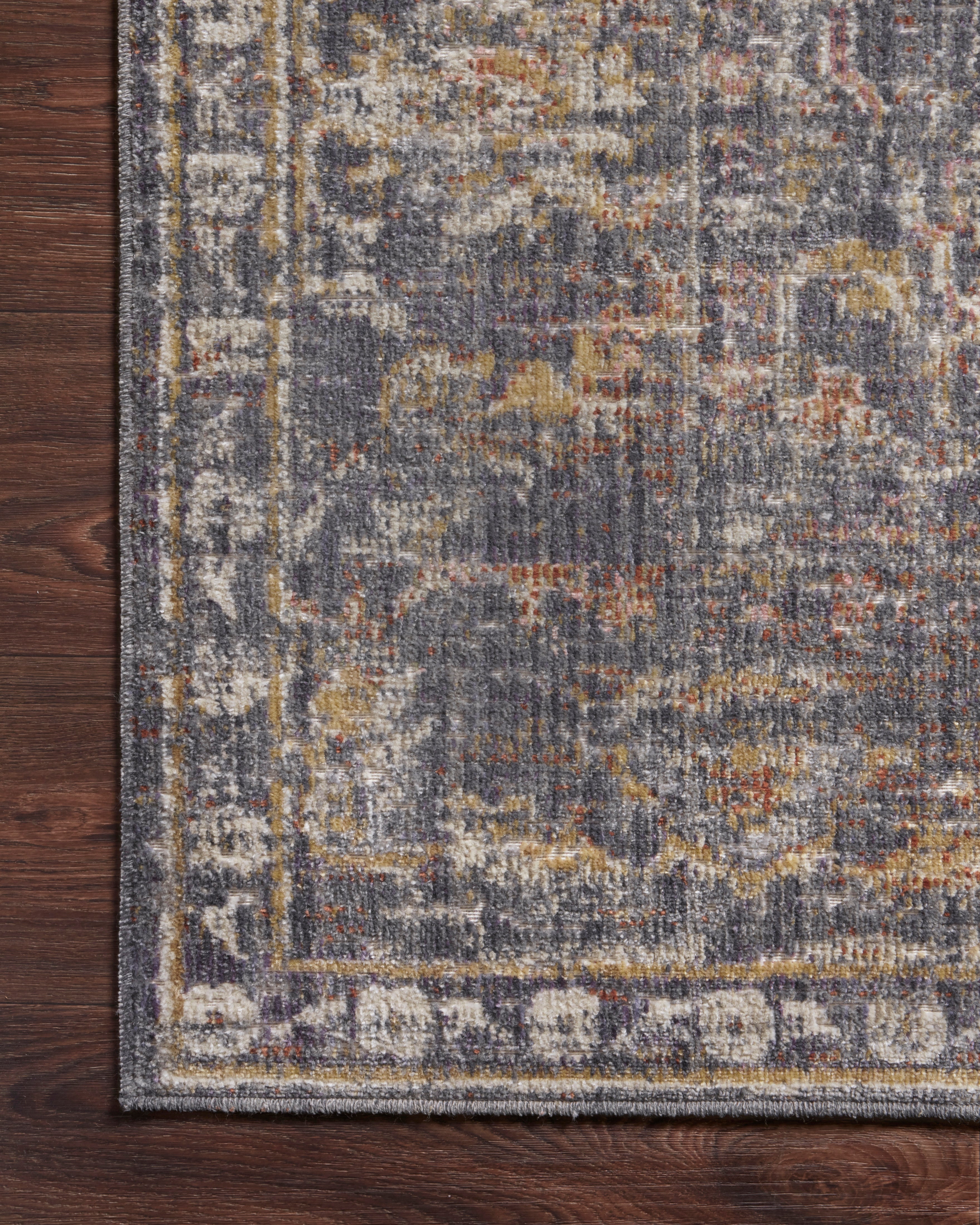 Chris Loves Julia x Loloi Rosemarie Graphite / Multi Rug RUGS - patterned Loloi
