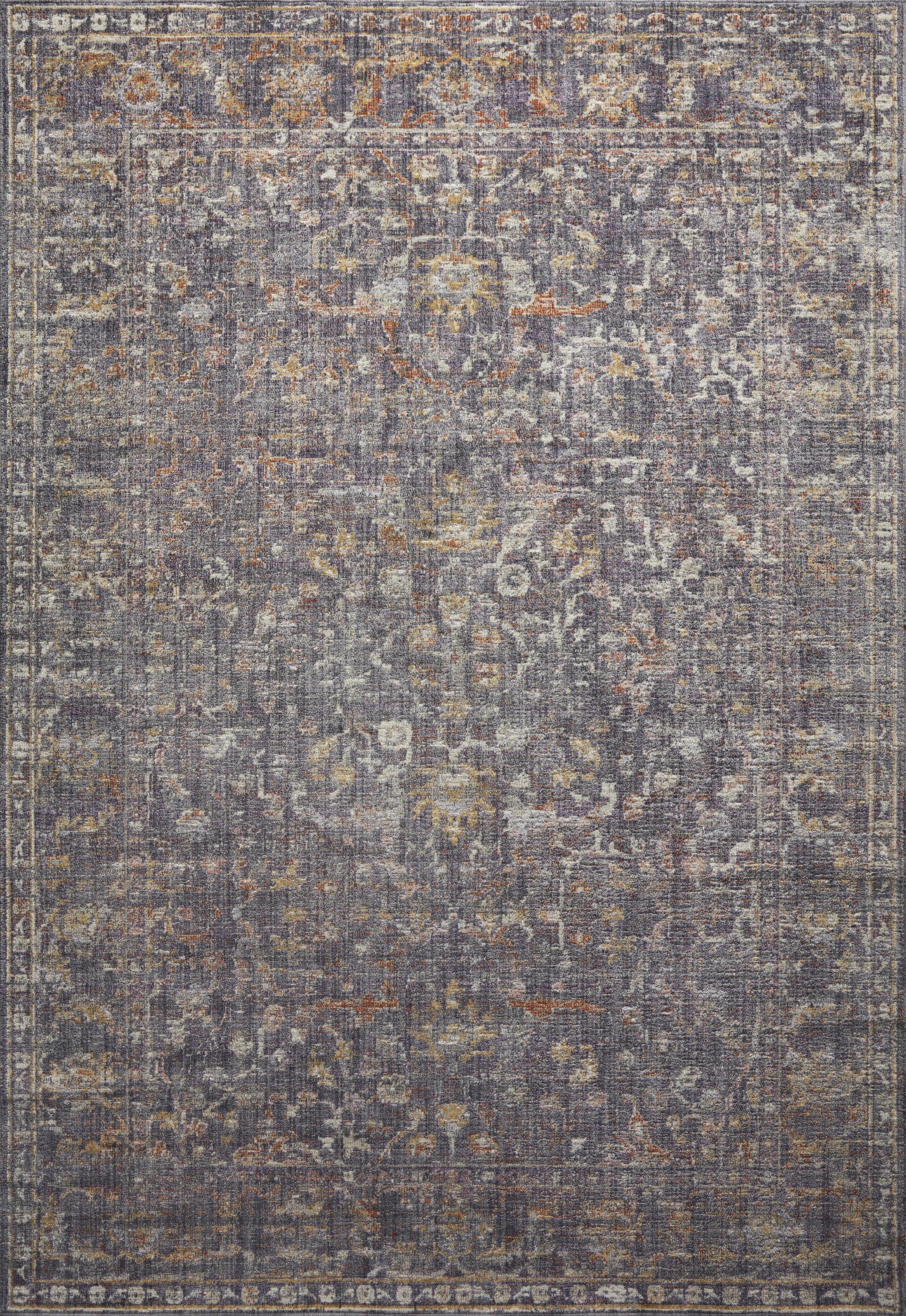 Chris Loves Julia x Loloi Rosemarie Graphite / Multi Rug RUGS - patterned Loloi