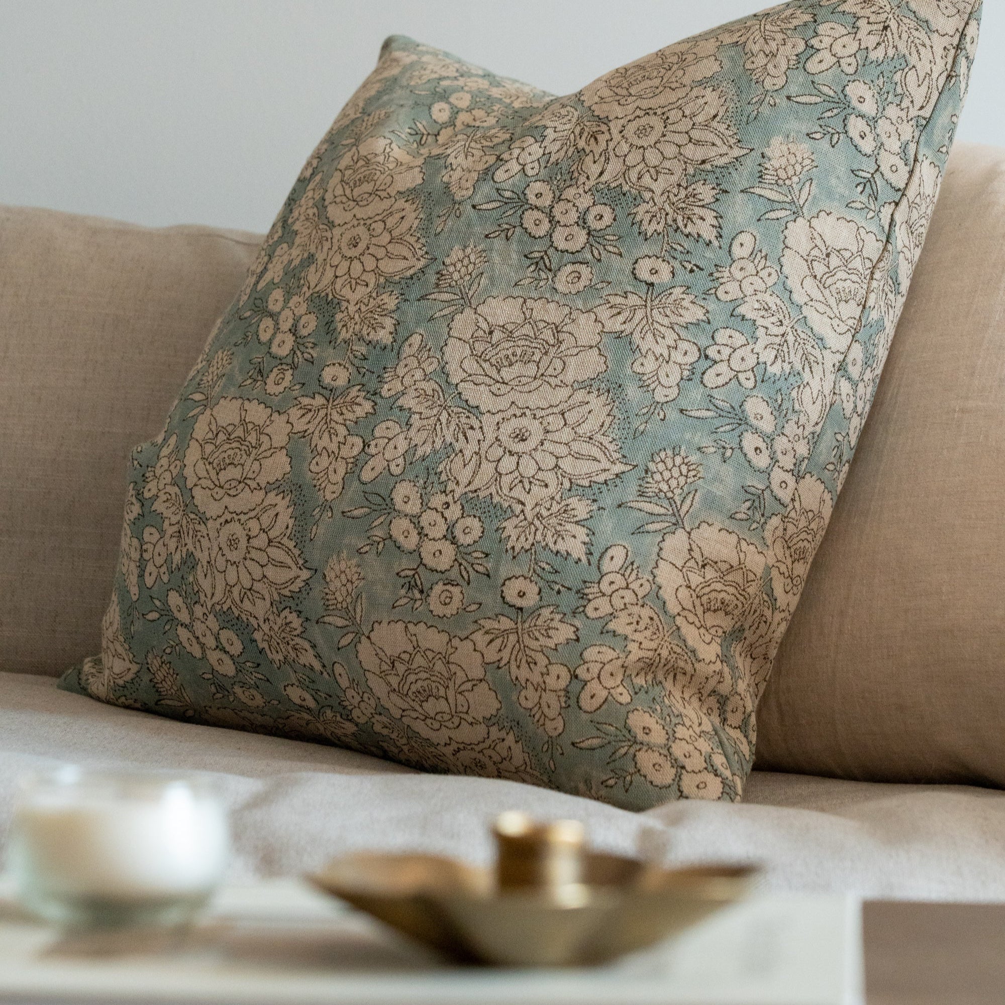 Adeline Block Print Pillow Cover 3 - PILLOWS - Block print - cool ORNA HOUSE