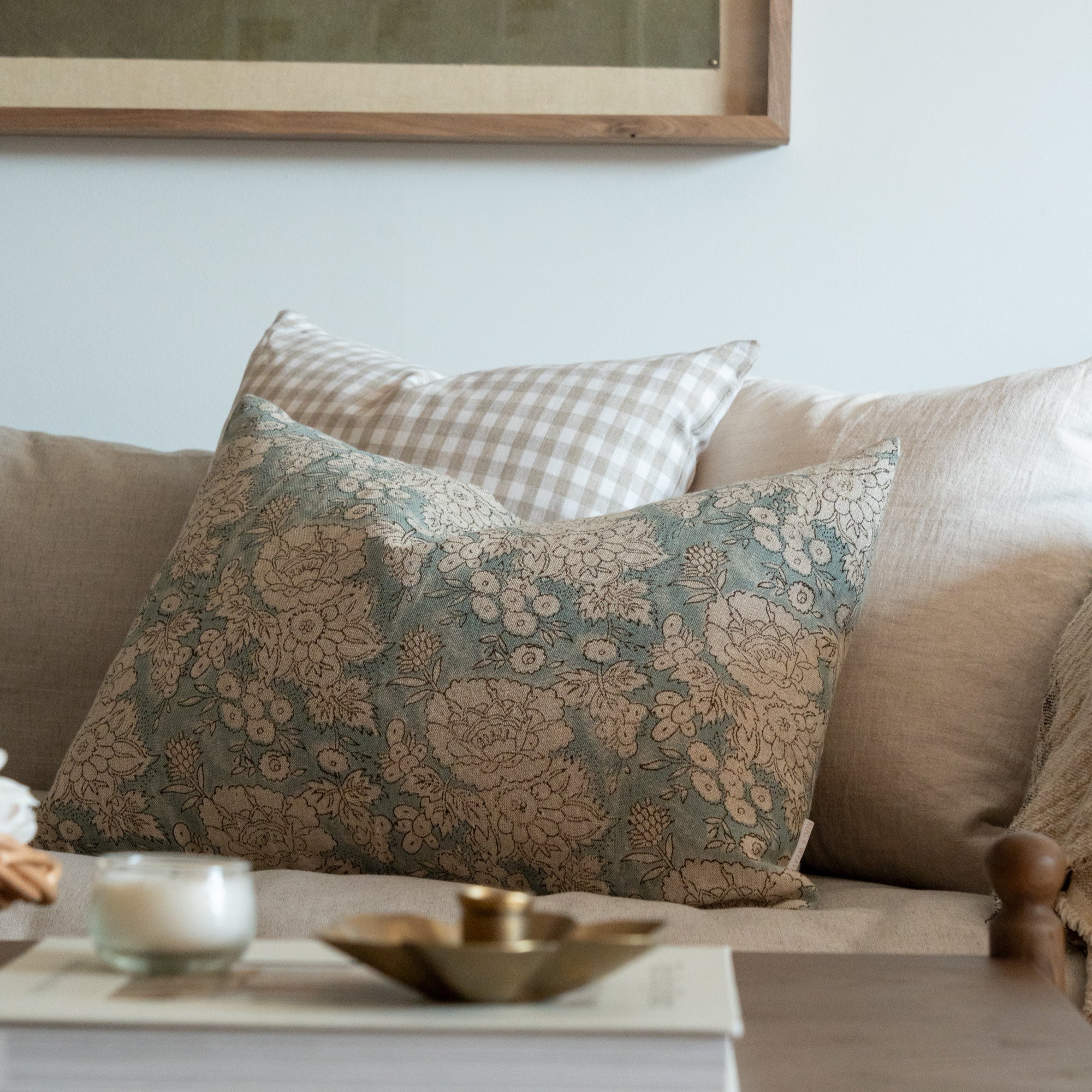 Adeline Block Print Pillow Cover 3 - PILLOWS - Block print - cool ORNA HOUSE