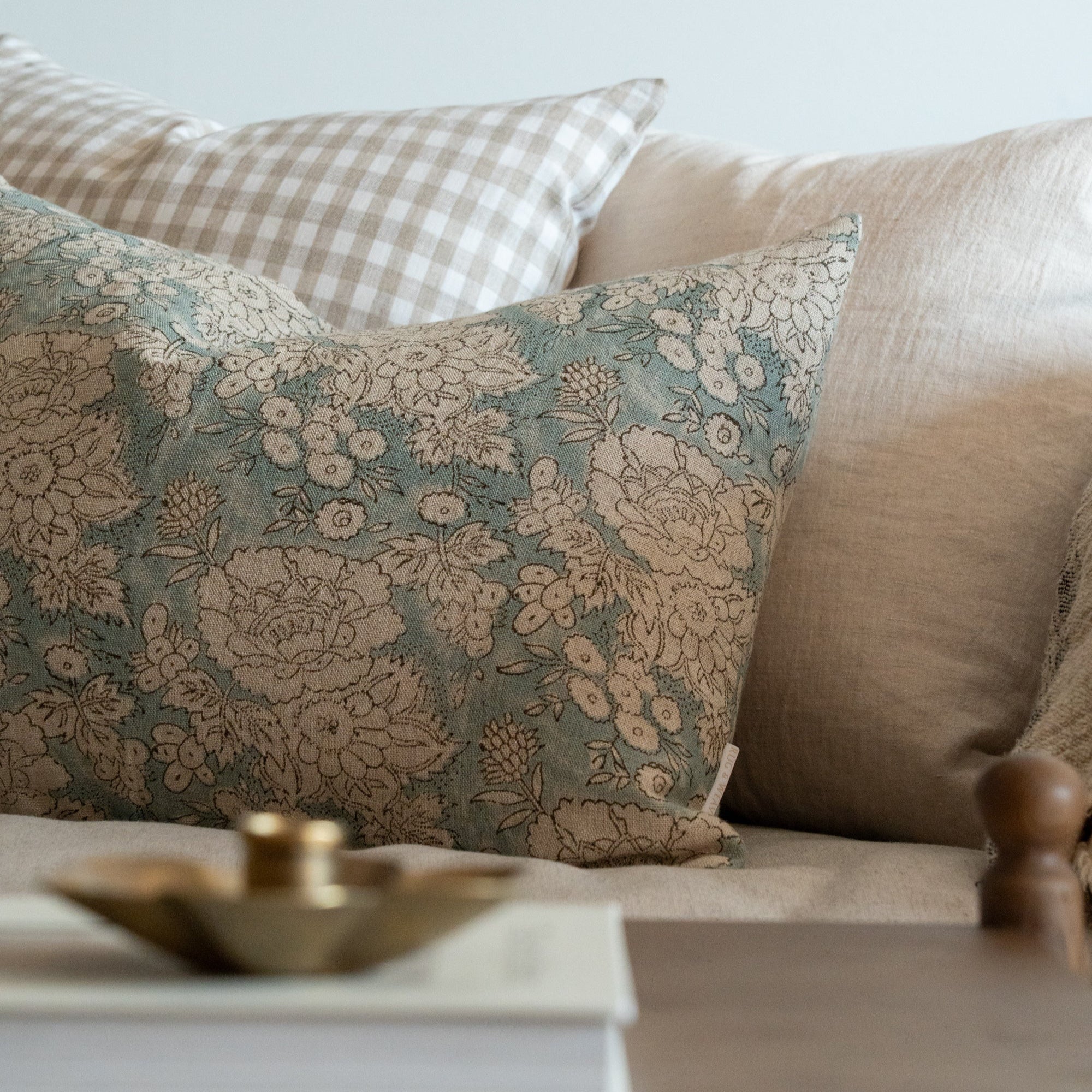 Adeline Block Print Pillow Cover 3 - PILLOWS - Block print - cool ORNA HOUSE