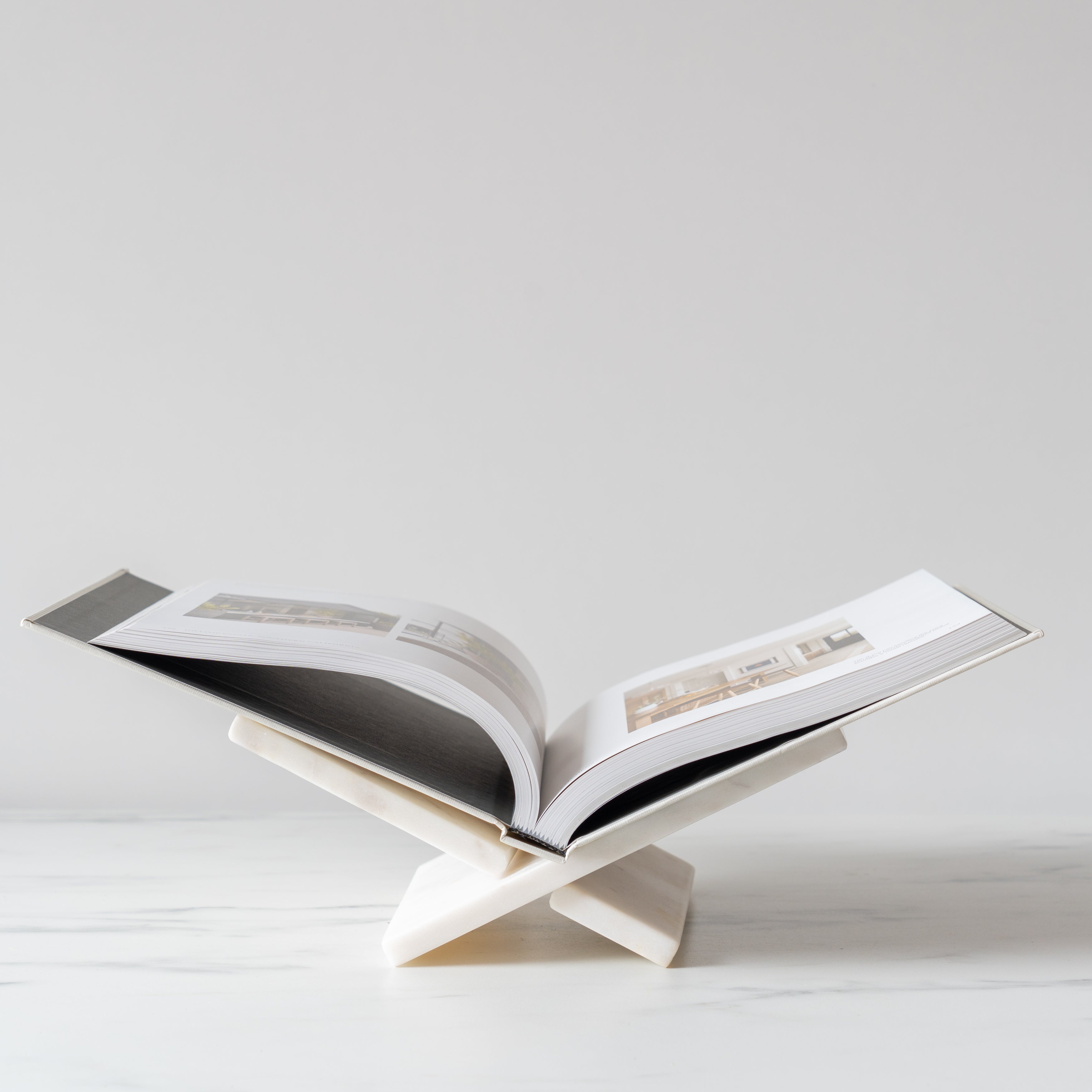 White Marble Book Stand book holder Creative Co-op (DYA)