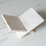 White Marble Book Stand book holder Creative Co-op (DYA)