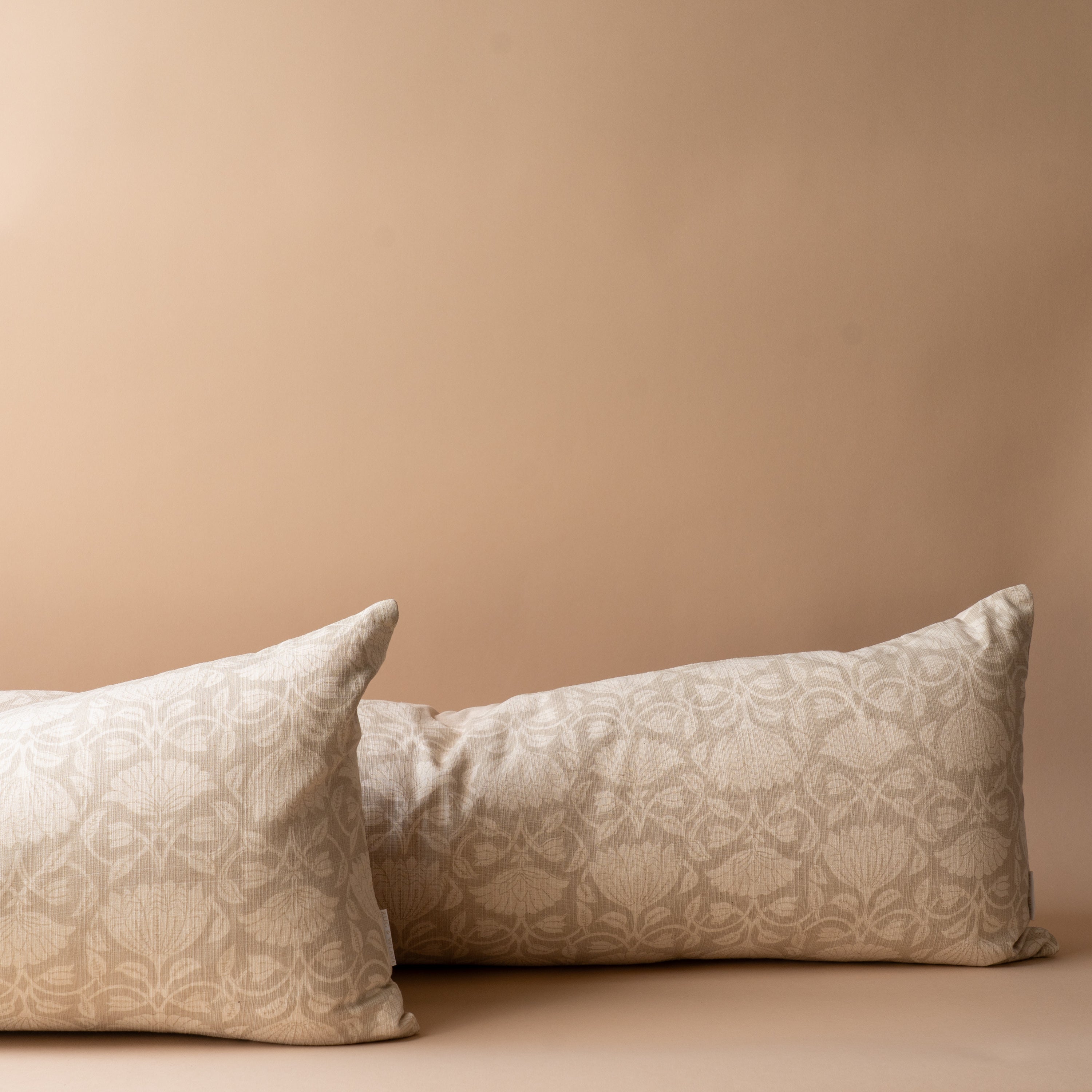 Lotus Long Lumbar Pillow Cover 1 - PILLOWS - Thai - neutral Rug & Weave Pillows