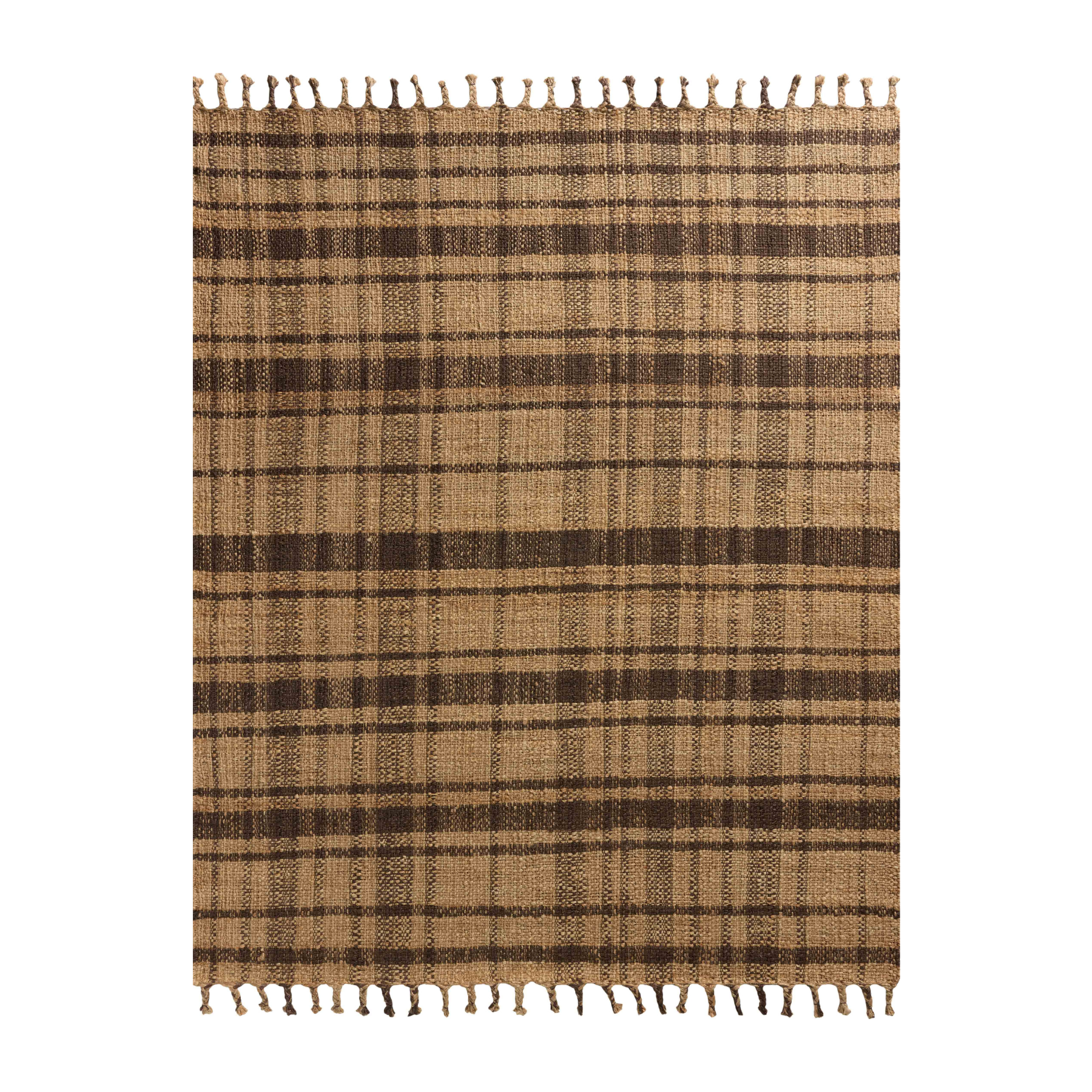 Magnolia Home by Joanna Gaines x Loloi Louie Natural / Espresso RUGS - jute Loloi