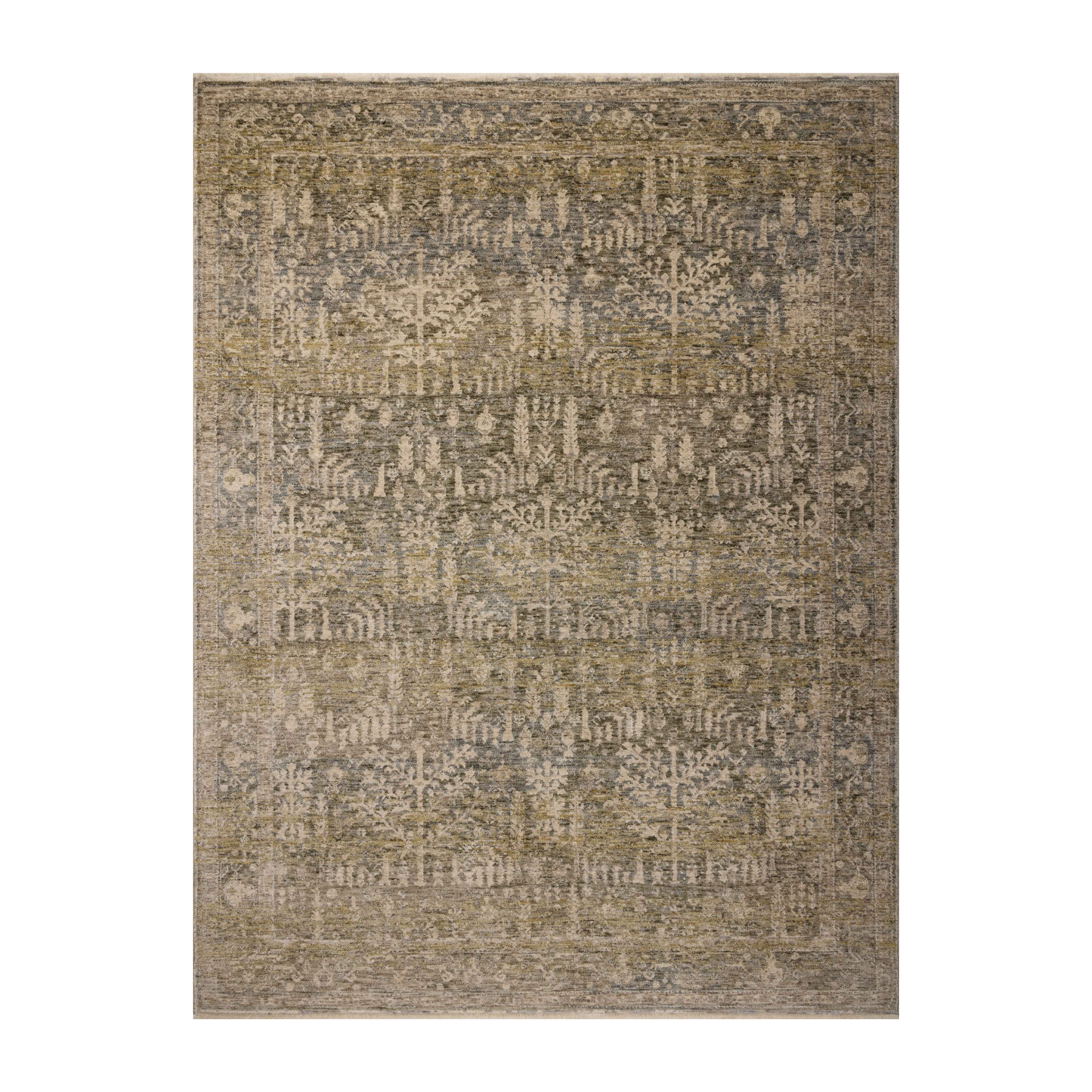 Magnolia Home by Joanna Gaines x Loloi Junie Moss / Natural Rug RUGS - vintage inspired Loloi