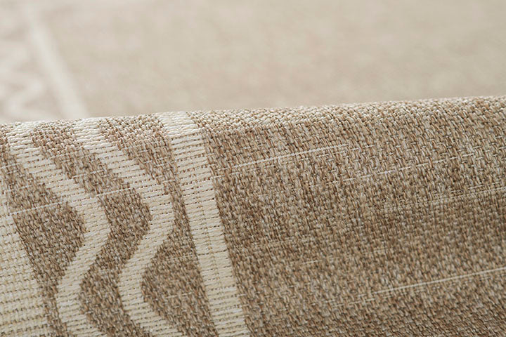 Sablebrook Taupe Border Rug 5-Rugs - indoor/outdoor Momeni