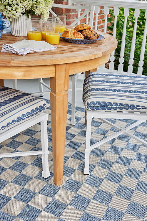 Sablebrook Blue Checkered Rug 5-Rugs - indoor/outdoor Momeni