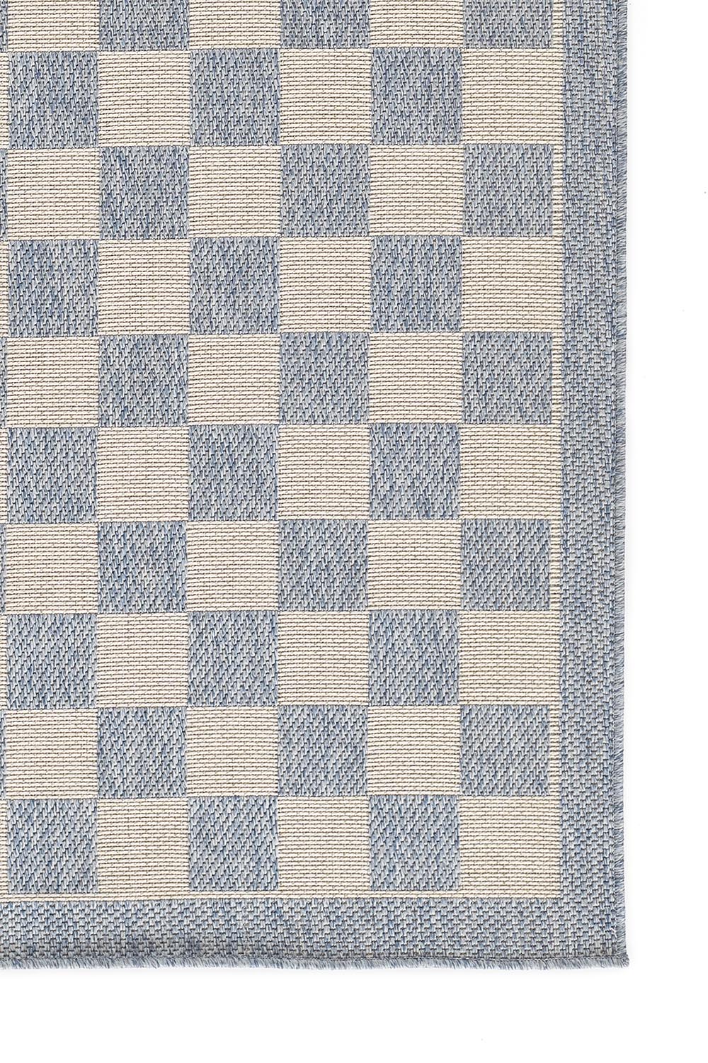 Sablebrook Blue Checkered Rug 5-Rugs - indoor/outdoor Momeni