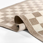 Sablebrook Taupe Checkered Rug 5-Rugs - indoor/outdoor Momeni