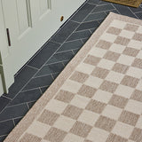Sablebrook Taupe Checkered Rug 5-Rugs - indoor/outdoor Momeni
