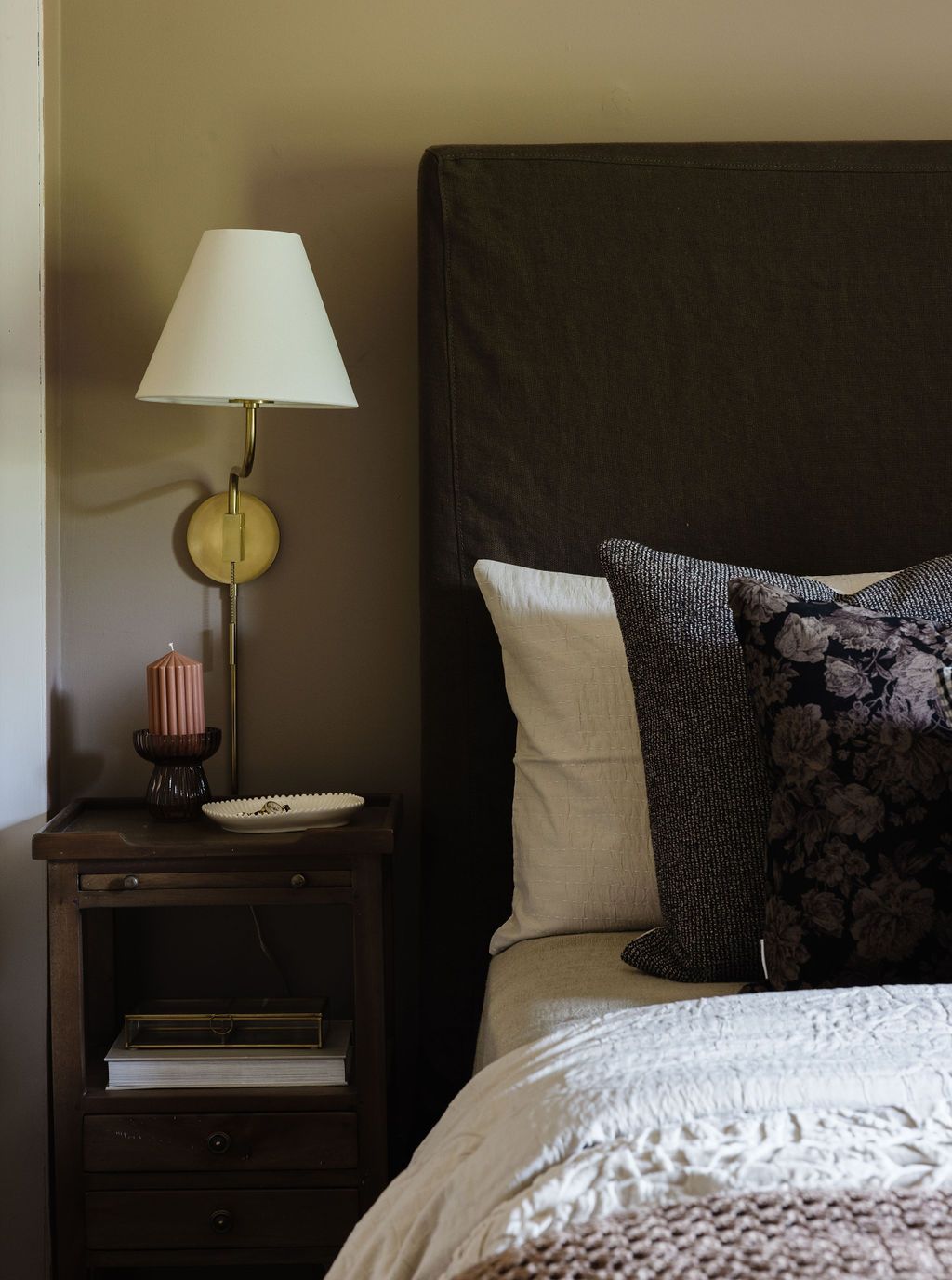 Rust Ribbed Pillar Candle candle Estelle (Faire)