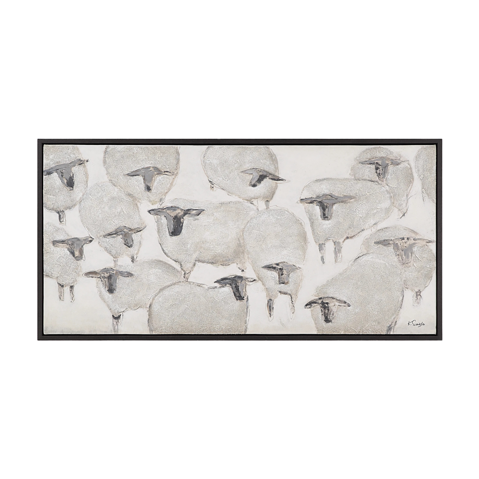"Sheepish" Framed Wall Art ARTWORK - framed art Renwil