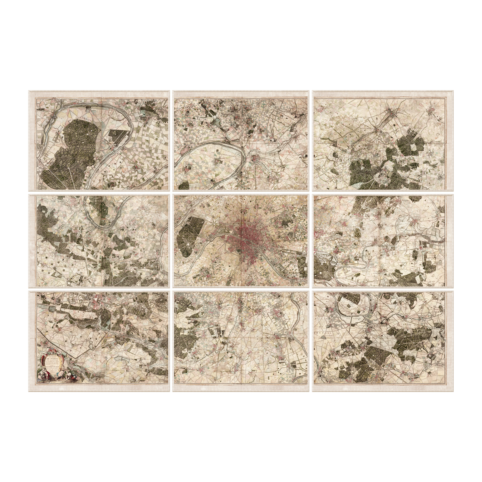 "Surrounding Paris" Framed Art Prints ARTWORK - framed print Celadon Art 9 frame