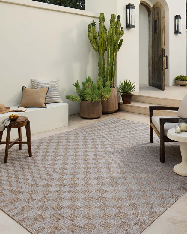 Amber Lewis x Loloi Topanga Natural / Dove Rug 5-Rugs - indoor/outdoor Loloi