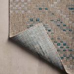 Amber Lewis x Loloi Topanga Natural / Aqua Rug 5-Rugs - indoor/outdoor Loloi