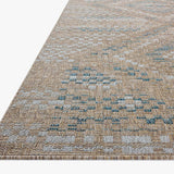 Amber Lewis x Loloi Topanga Natural / Aqua Rug 5-Rugs - indoor/outdoor Loloi