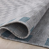 Amber Lewis x Loloi Topanga Silver / Blue Rug 5-Rugs - indoor/outdoor Loloi