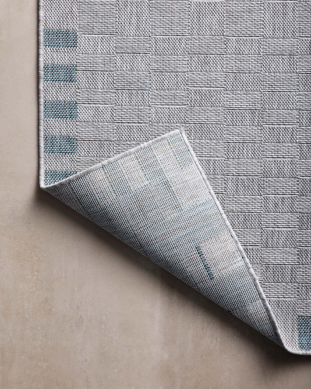 Amber Lewis x Loloi Topanga Silver / Blue Rug 5-Rugs - indoor/outdoor Loloi