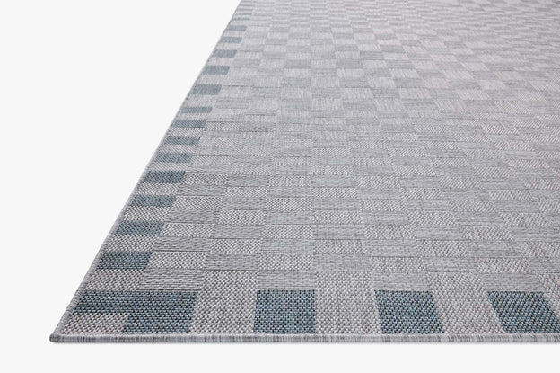 Amber Lewis x Loloi Topanga Silver / Blue Rug 5-Rugs - indoor/outdoor Loloi