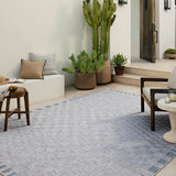 Amber Lewis x Loloi Topanga Silver / Blue Rug 5-Rugs - indoor/outdoor Loloi