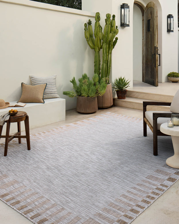 Amber Lewis x Loloi Topanga Silver / Natural Rug 5-Rugs - indoor/outdoor Loloi