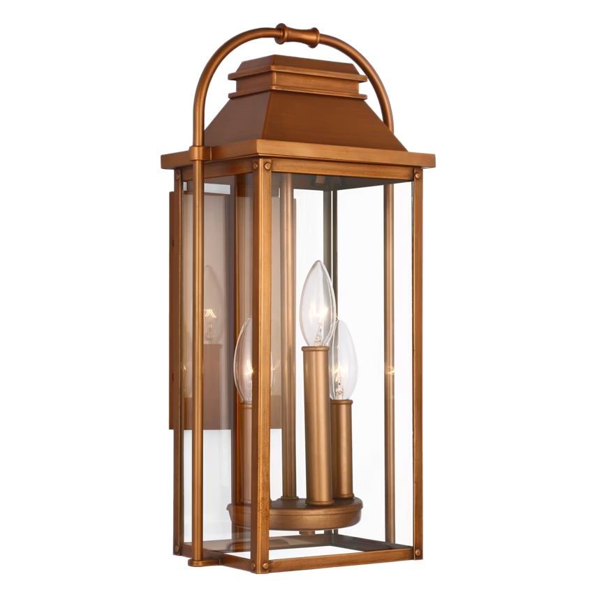 Wellsworth Small Lantern LIGHTING - outdoor fixture Visual Comfort Natural Copper