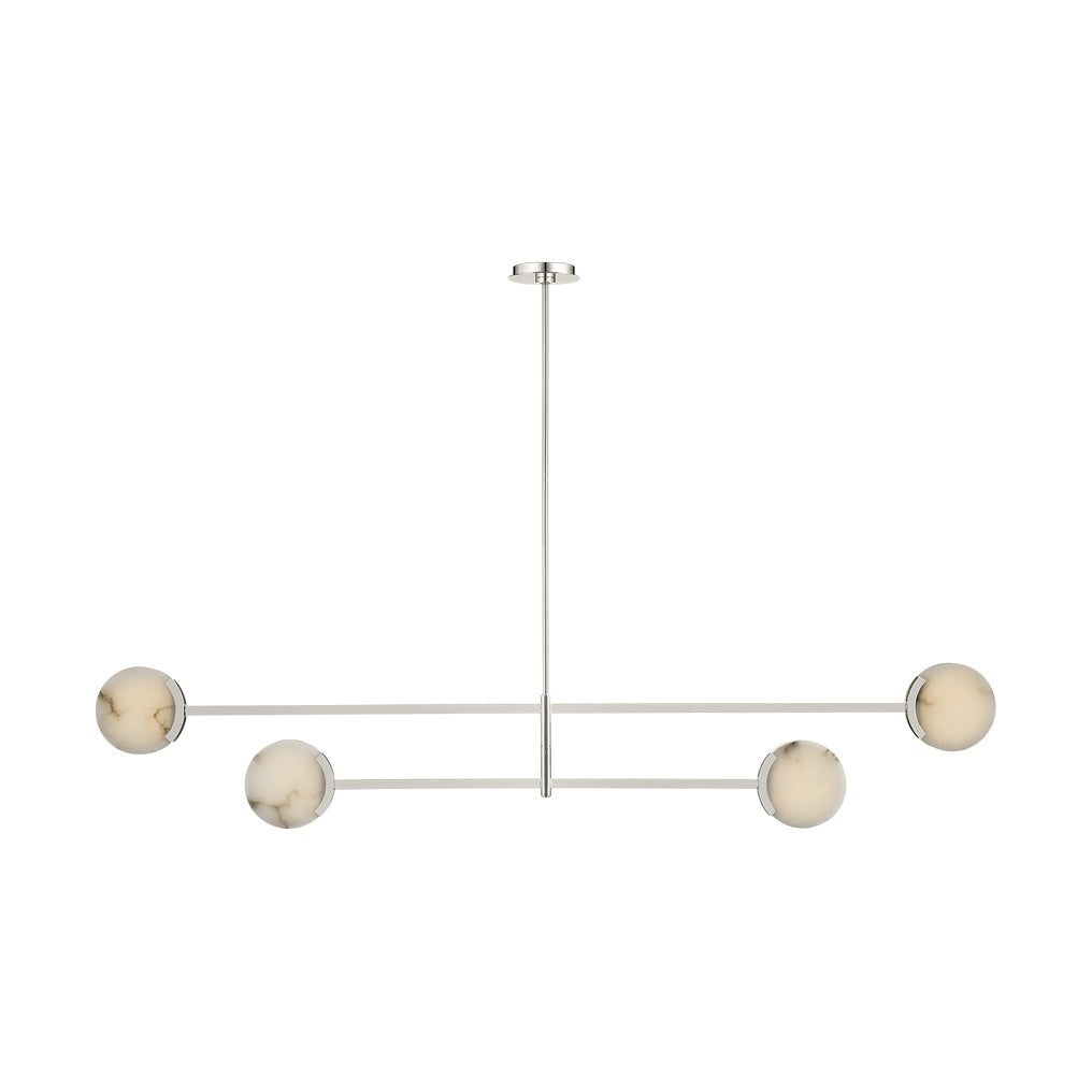 Melange 72" Multi-Positional Chandelier LIGHTING - chandelier Visual Comfort Polished Nickel