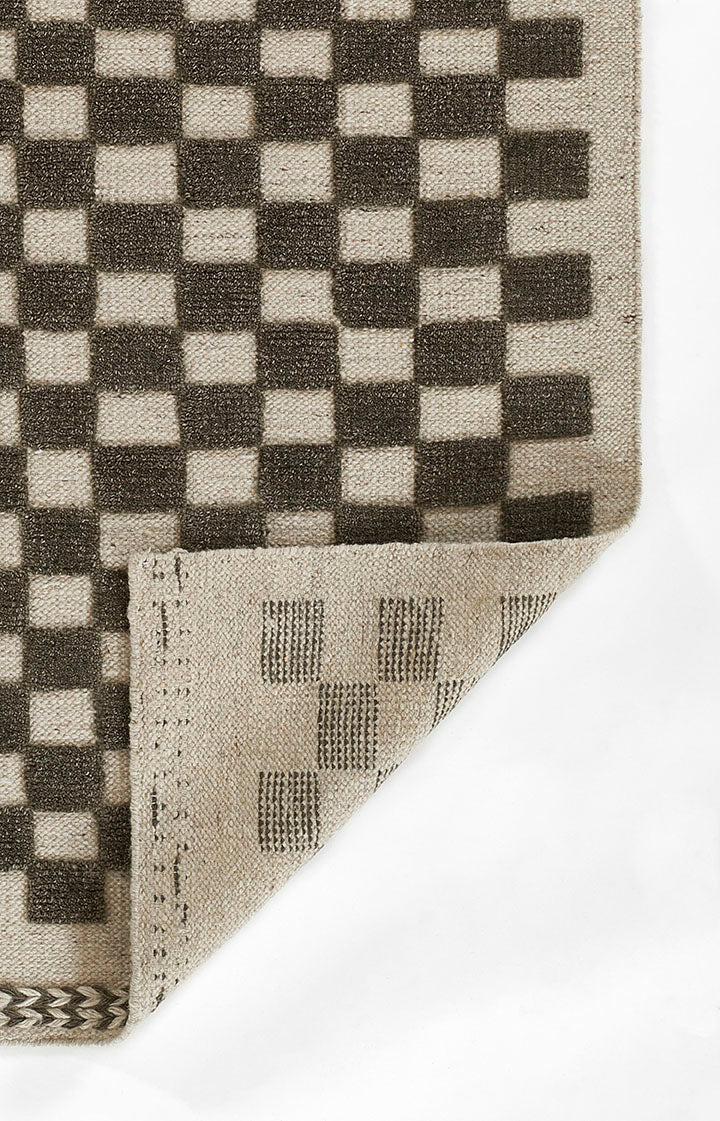 Willa Charcoal Checkerboard Rug 0-rugs-wool Momeni